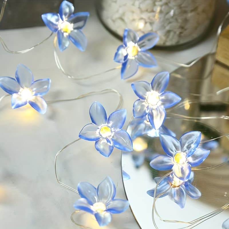 TEMU Indoor Decoration With Lily For Spring Festival, String Lights For Indoor Courtyard Decoration