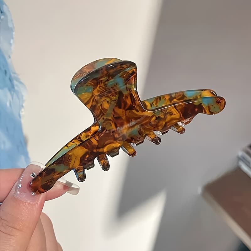 TEMU High-end Vintage Hair Clip, Elegant Claw Clip For Women, New Acetate Hair Accessory