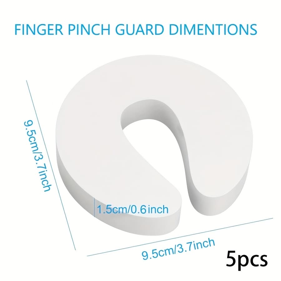 TEMU 5pcs Door Finger Protector, Anti-pinch , Soft Foam Finger Guard To Prevent , Door Slamming, And Pets Being Rooms
