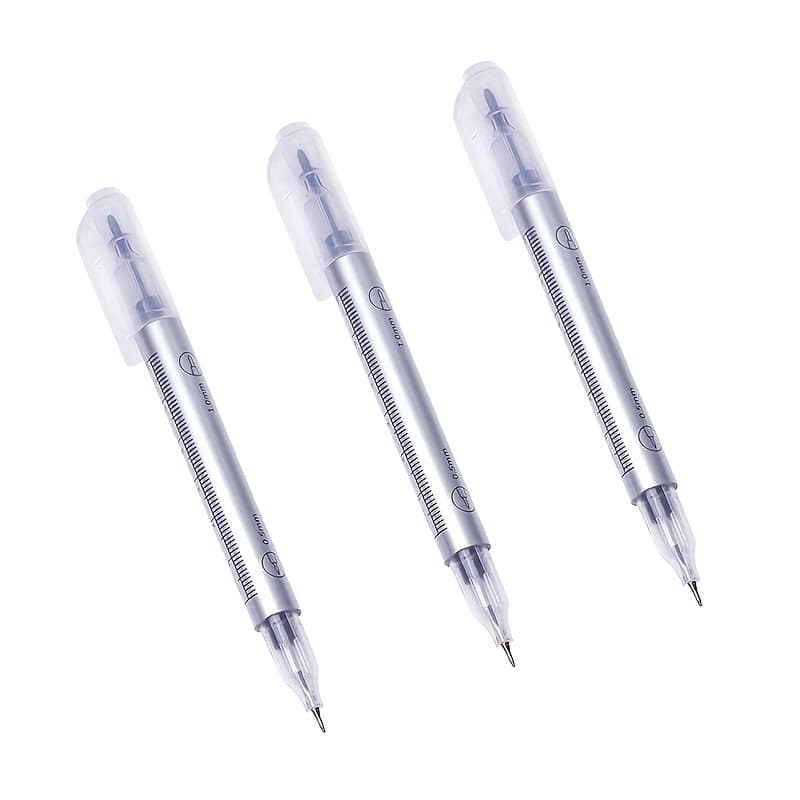 TEMU 3pcs Purple Dual-tip Tattoo Markers Pens - Vibrant, Accurate Positioning For Hand-painted & Embroidery Art, Tattoo Supplies, Tattoo Accessories