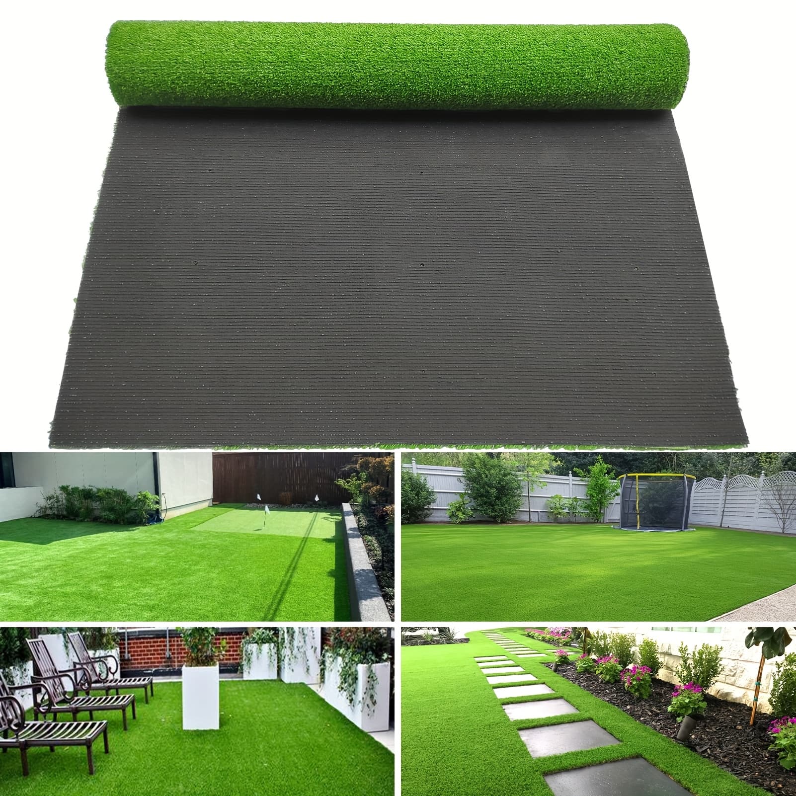 TEMU Artificial Grass Outdoor, 4x13 Ft Realistic Artificial Turf Grass Rug, Large Fake Grass For Dogs Indoor Outdoor Garden Lawn Landscape Patios Decoration