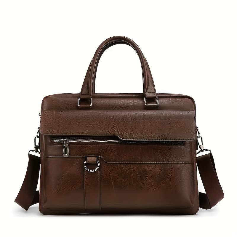 TEMU 14 Inch Business Briefcase | Shockproof Laptop Crossbody Bag, Zipper And Storage Bag, Lightweight Design, Suitable For Office Commuting And Travel, Away A Pen.