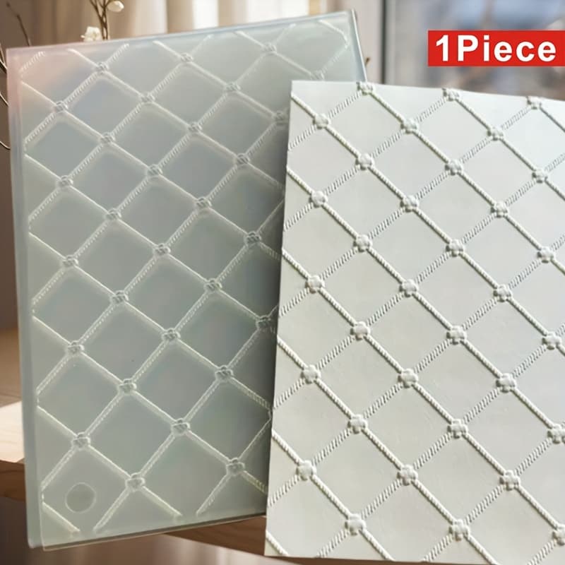 TEMU Exquisite And Elegant 3d Embossed Folder, , Woven Rope Background, Your Emotions, Endless Creative For Your Handmade Projects. Perfect For Paper Craft Projects, Including Making Cards