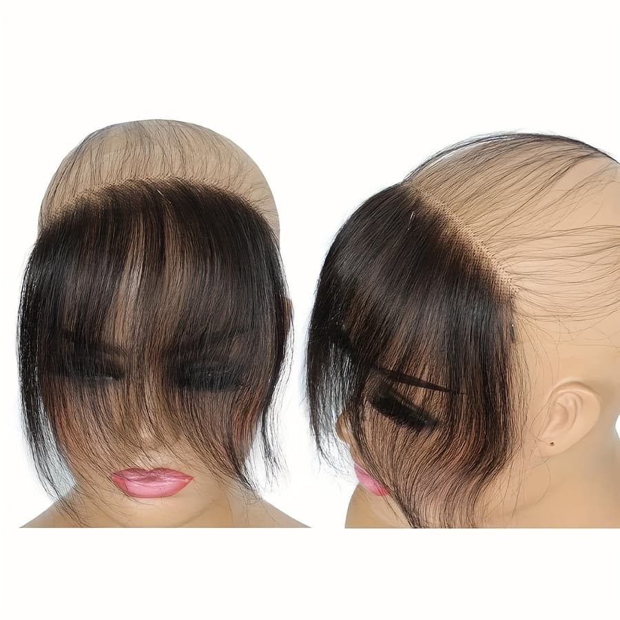 TEMU Brazilian Hd Lace Hairline With Baby Hair - 6x1 Front Bangs Suitable For Hair, Hairpiece For Dreadlock Systems, Wig Caps & Hair Extensions, Handmade Hairpiece
