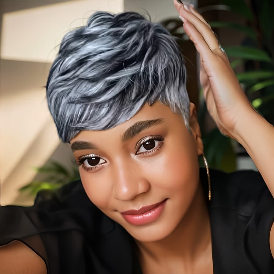 TEMU Hot Honey Blonde Short Wavy Bob Cut Wigs With Bangs