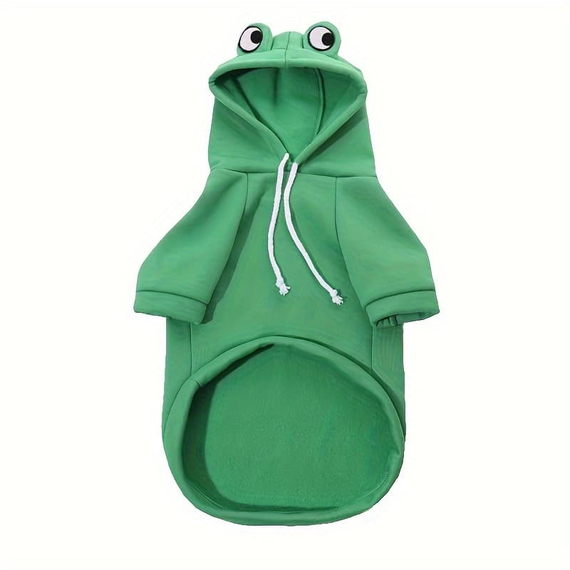 TEMU Warm And Cozy Frog Hoodie For Small And Medium Dogs - Perfect For Cold Weather
