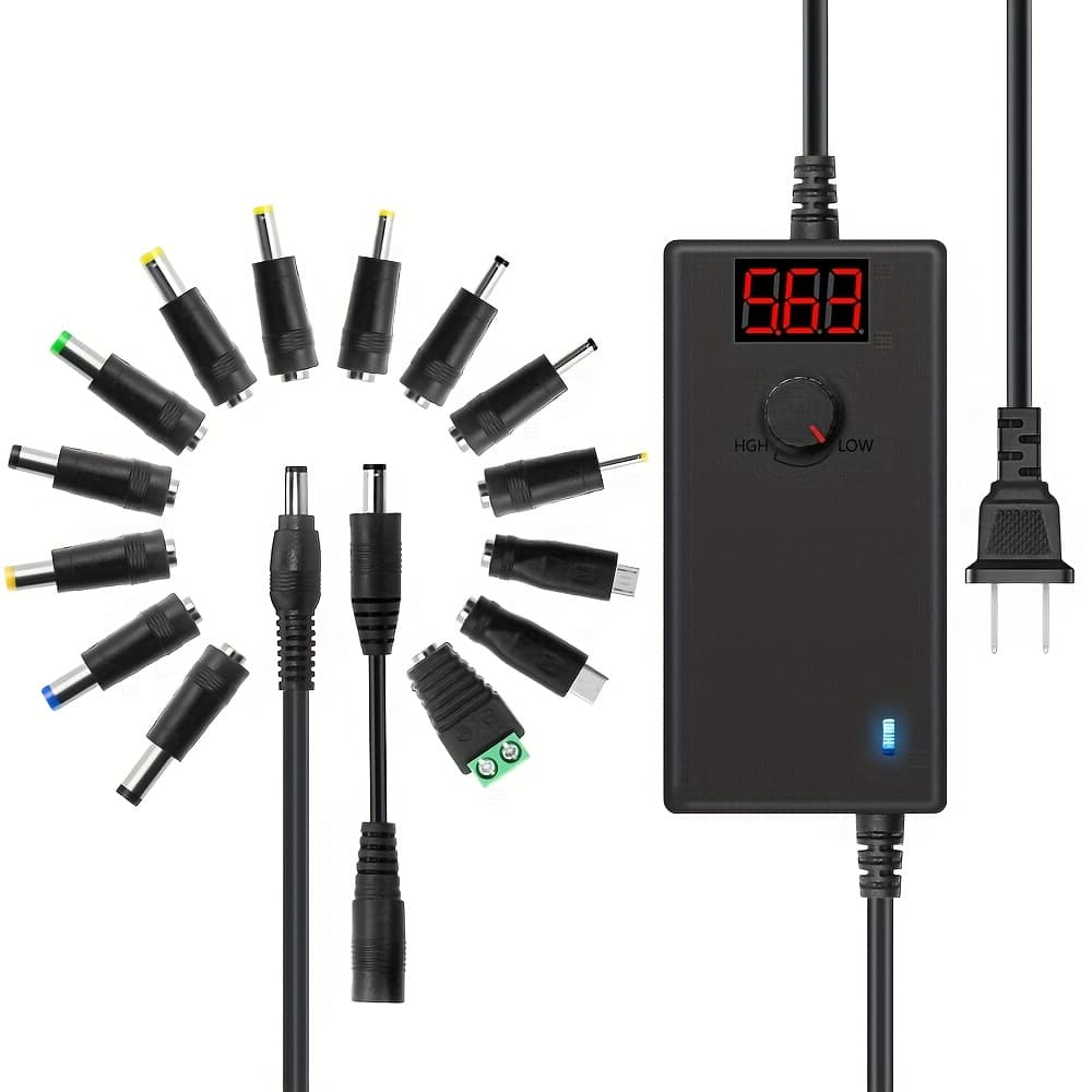 TEMU Alitove 3.5v - 12v 2a 24w Power Adapter 100v - 240v Ac To Converter 3.5v, 4v, 4.5v, 5v, 6v, 8v, 9v, 10v, 12v Adjustable Power Supply 500ma, 1a, 1.2a, 1.5a, 2a 14 Warning Polarization Converter.