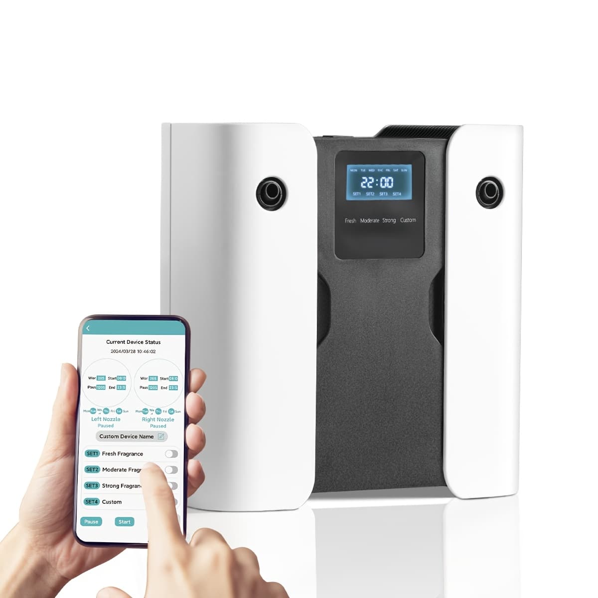 TEMU Smart Bluetooth App Control Essential Oil User - Dual 160ml Scent User With Dual-fluid Tech, 3000 For Hotel/office/home