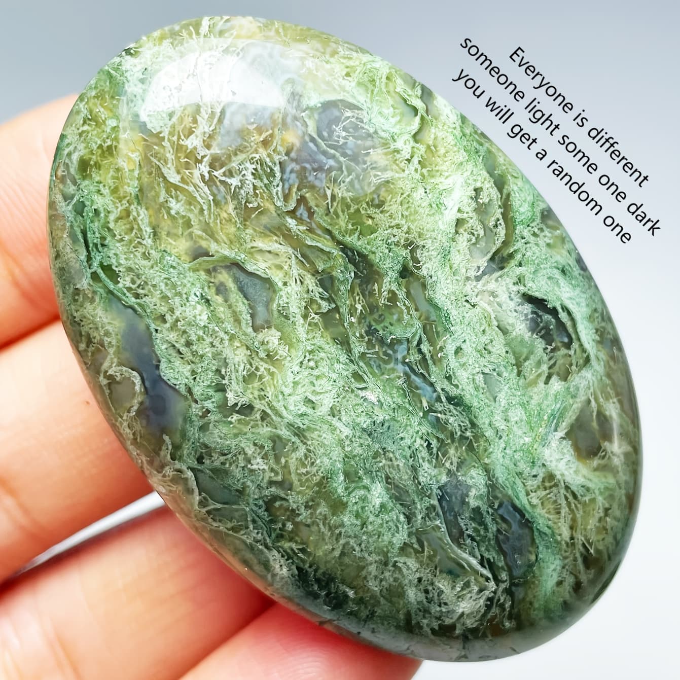 TEMU 1pc Random Agate Palm Stone 2-2.4'' Pocket , Green , Stone Rock Collectibles, Ideal For Home/table Decoration, Gift For Christmas, Thanksgiving Day, Birthday Gift, Crystals