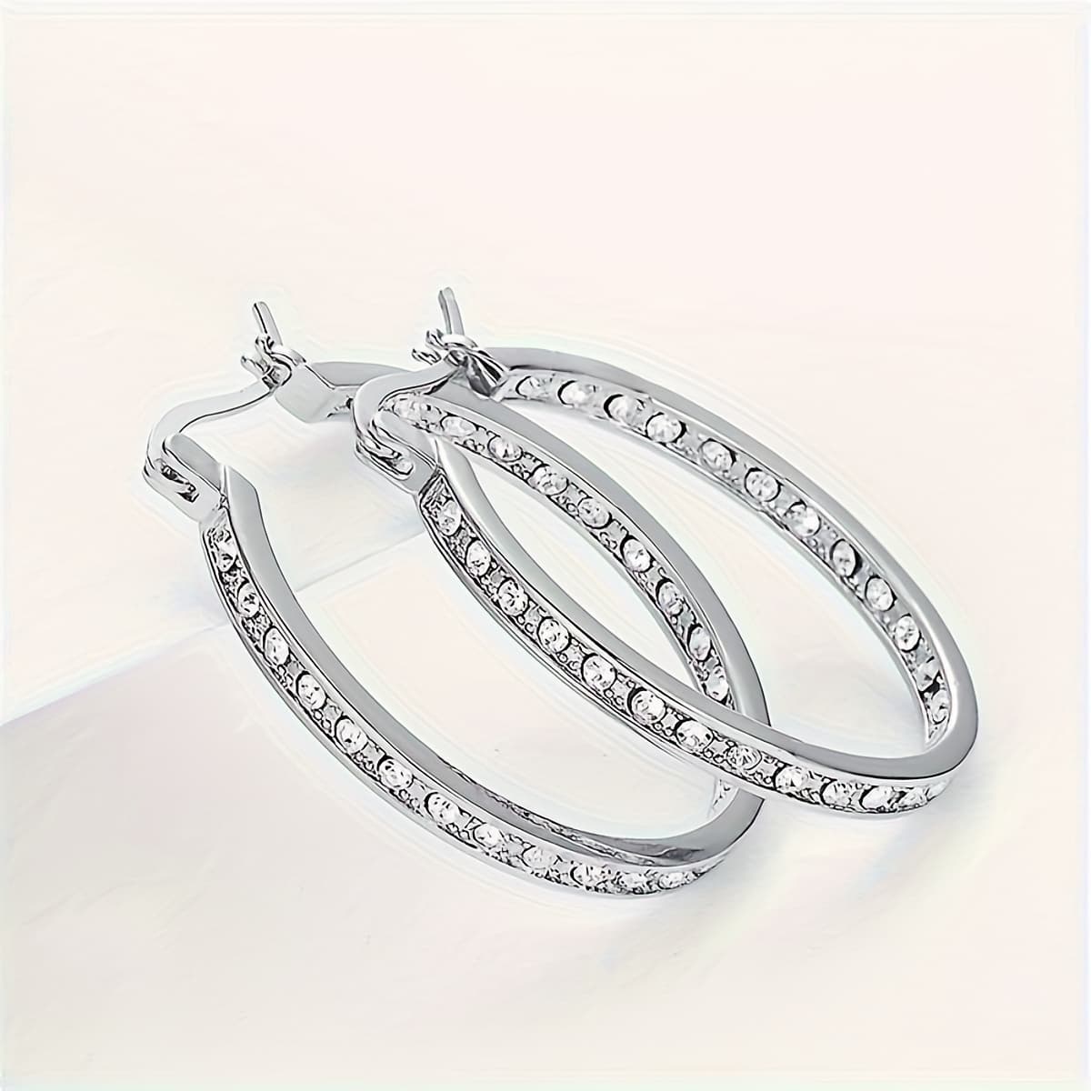 TEMU An Elegant Round Earring, Light Luxury Trend Style, Women' Jewelry, Suitable For All