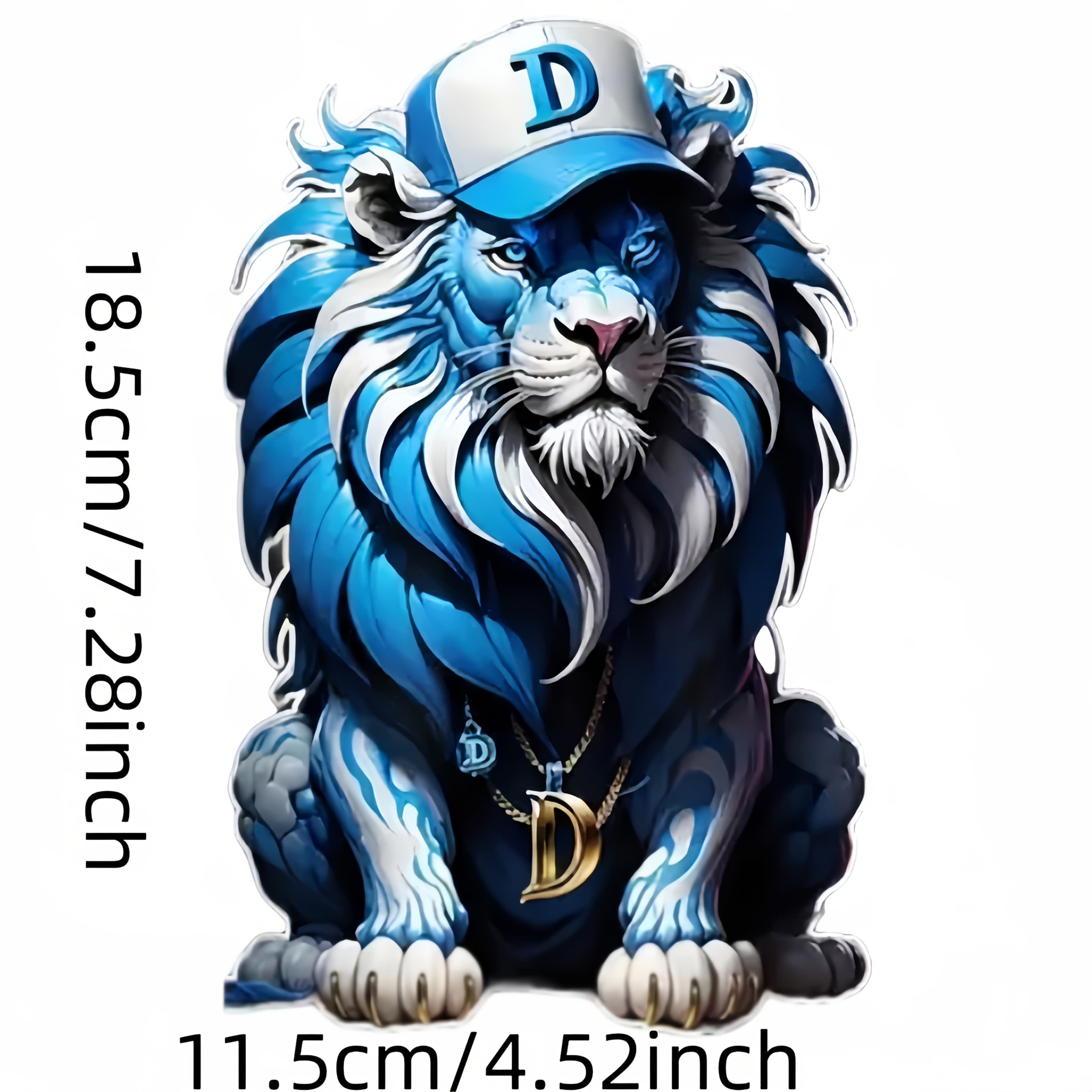 TEMU 3pcs Washable Heat Transfer Vinyl Lion Patches - Diy Iron-on Lion Suitable For T-shirts, Hoodies, Bags, Pillows - Washable Decals For Fabric Crafts