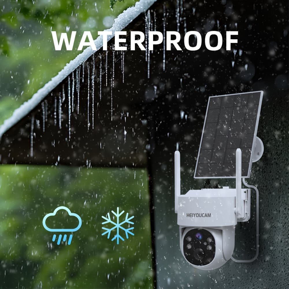 TEMU Security Camera Outdoor-solar Security Cameras Wireless Outdoor With 360° View, Smart Siren, Spotlights, Color Night Vision, Ai Human Detection, 2-way Talk, Human Tracking