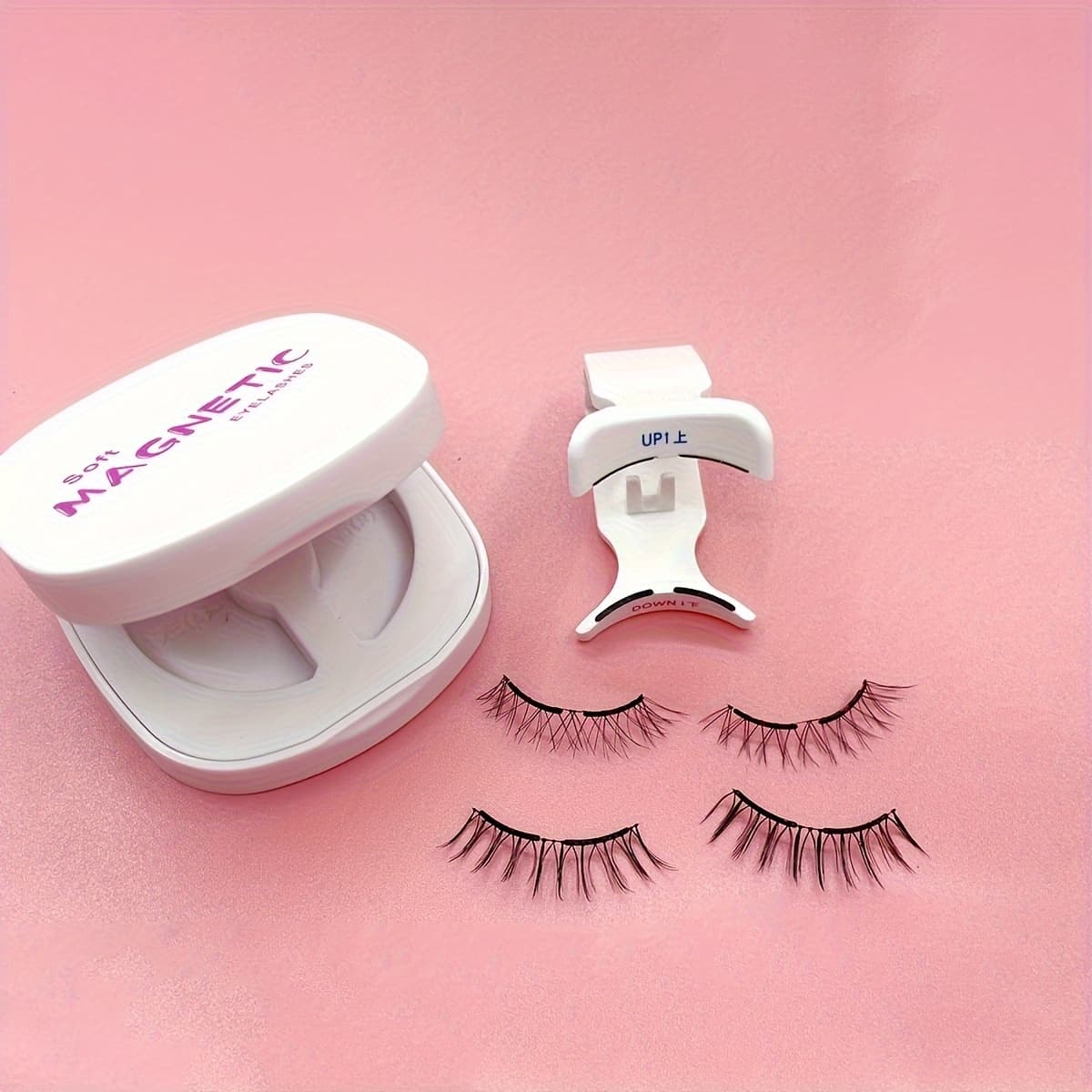 TEMU Soft Magnetic Eyelashes, Soft, Lightweight, Strong Magnetic, No Glue, Thick Eyelashes Suitable For Daily Wear, Reusable Magnetic Eyelashes