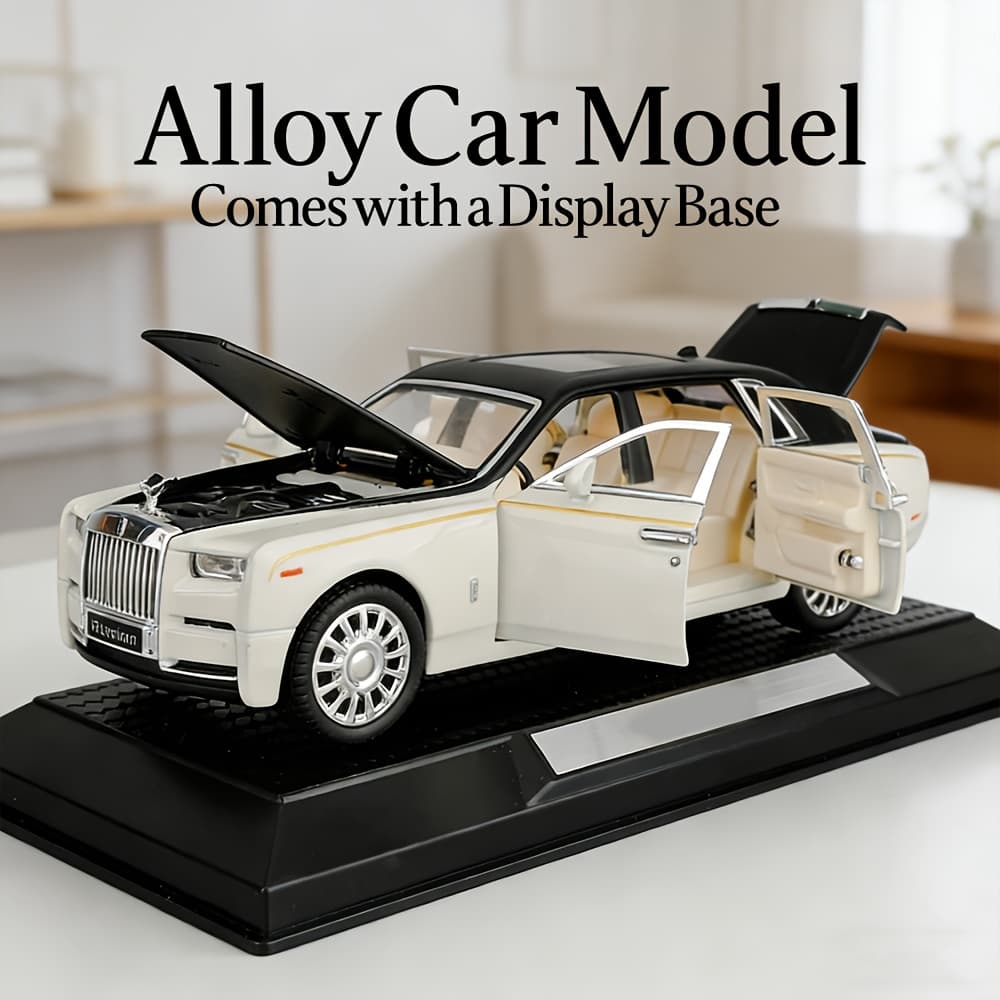 TEMU Alloy Car Model With A Display Stand - Features Openable Doors And Intricate Details, Ideal For Home Decor, A For (for Birthdays Or Christmas)