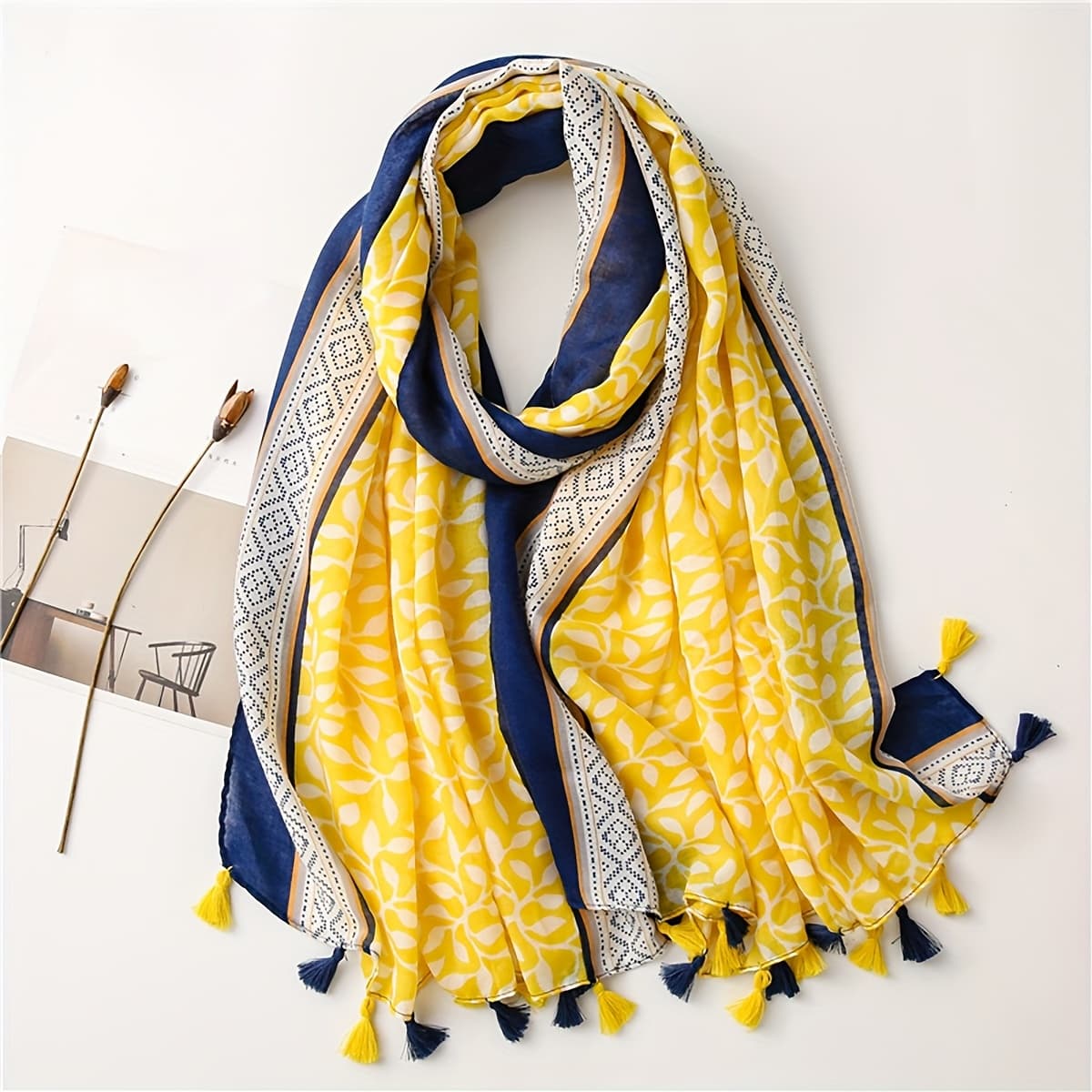 TEMU Women's Fashion Printed Scarf Shawl For Daily Use