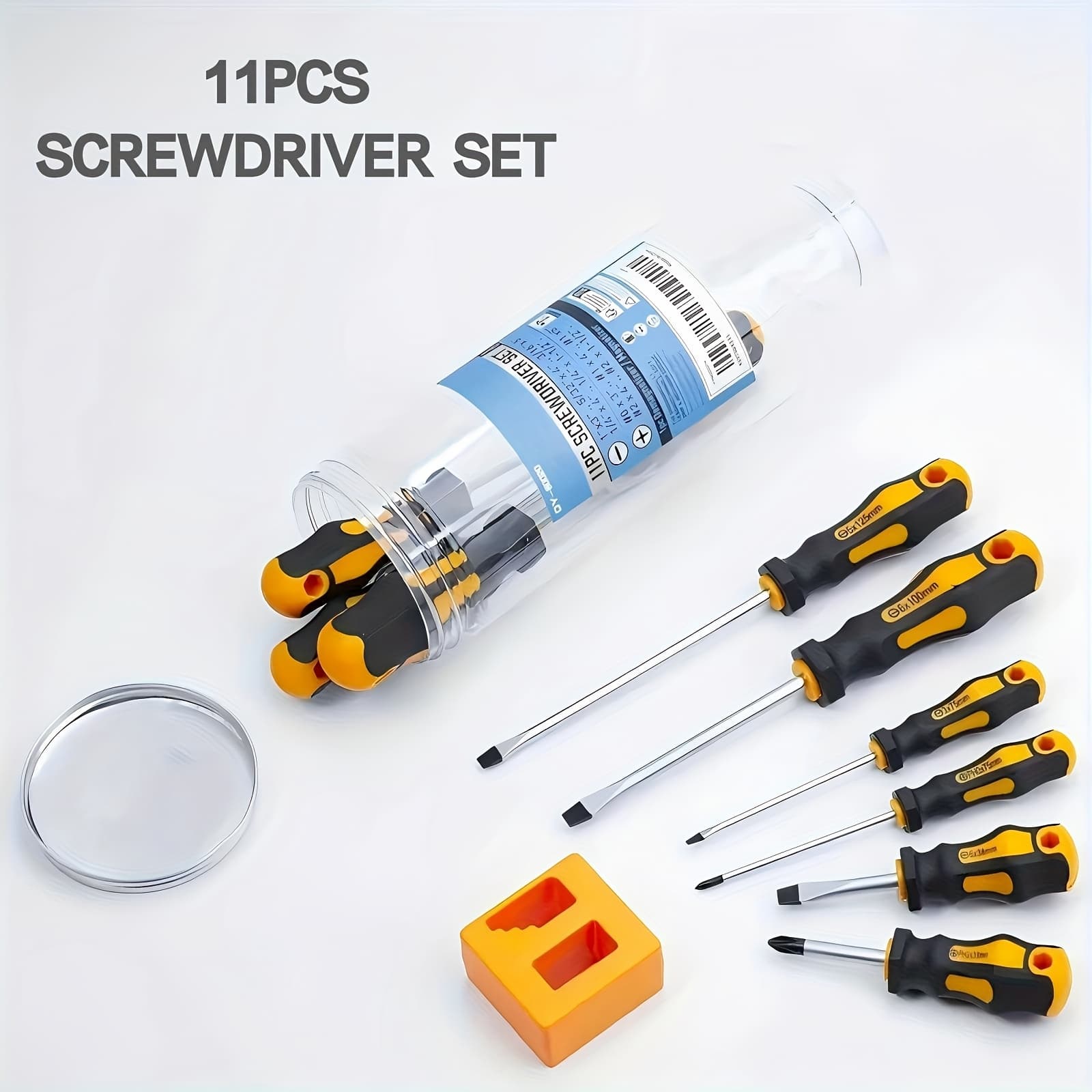 TEMU 11pcs Screwdriver Set With Plastic Packing, Phillips And Slotted Tips Magnetic Screwdriver Set, For Electronics Repair & Diy Projects, Great Gift For Tech Enthusiasts