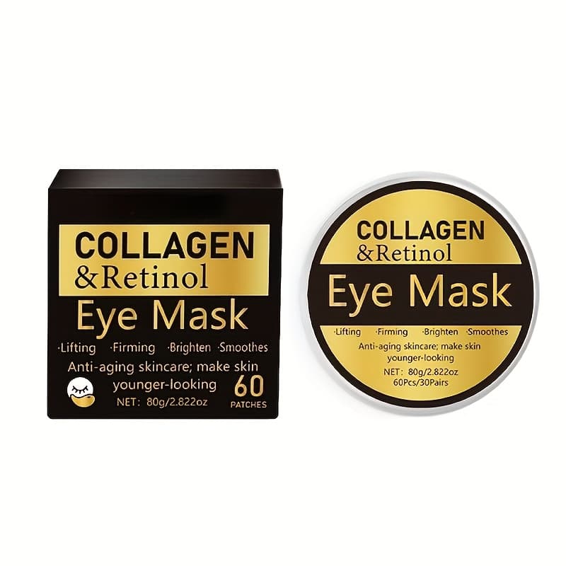 TEMU Retinol Eye Mask, Containing 60 Sheets In Each Box, Hydrolyzed Collagen, Sodium Hyaluronate, And Retinol . It , Hydrates, And Nourishes The Delicate Light Beige Area Around For Moisture