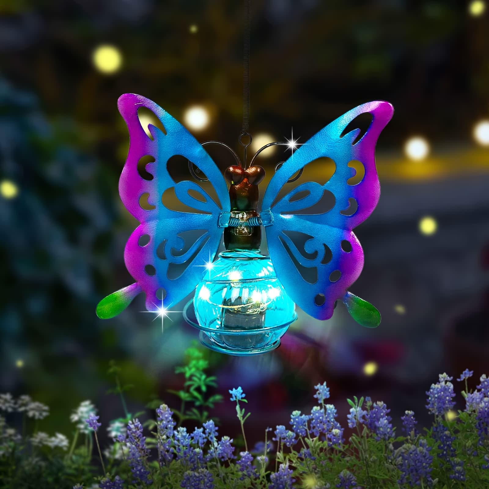 TEMU Outdoor Creative Sculpture Light, Outdoor Decorative Led Light, Hanging Solar Light, Outdoor Metal Solar Decoration Courtyard, Terrace, Backyard, Porch, Unique And Colorful Lighting