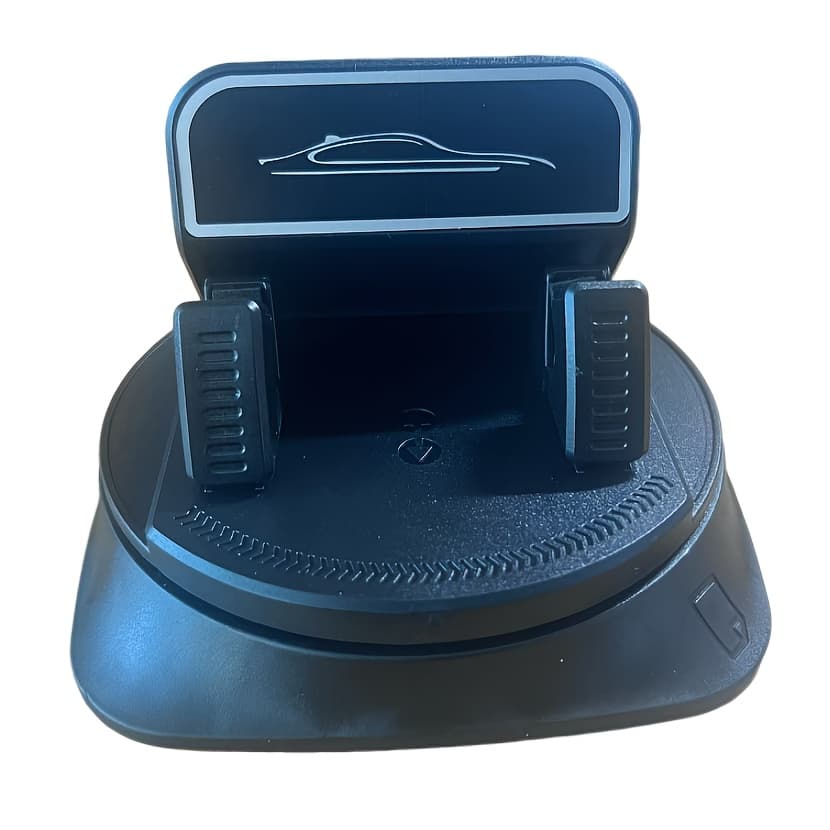TEMU 360° Rotatable Car Phone Holder, Made Of Abs Material With Anti-slip Pad. Suitable For Dashboard Use In Cars, Offices, And Homes. Patterns May