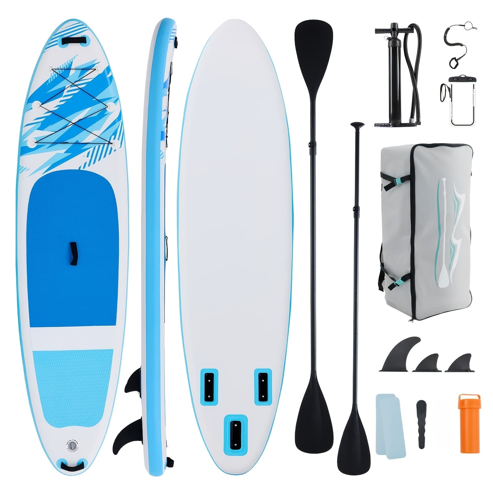 TEMU Inflatable Paddle Board, Complete With Sup Paddle Board Additions, Features A Non-slip Eva That Revitalizes The Surfboard, Suitable For Adults Of Any