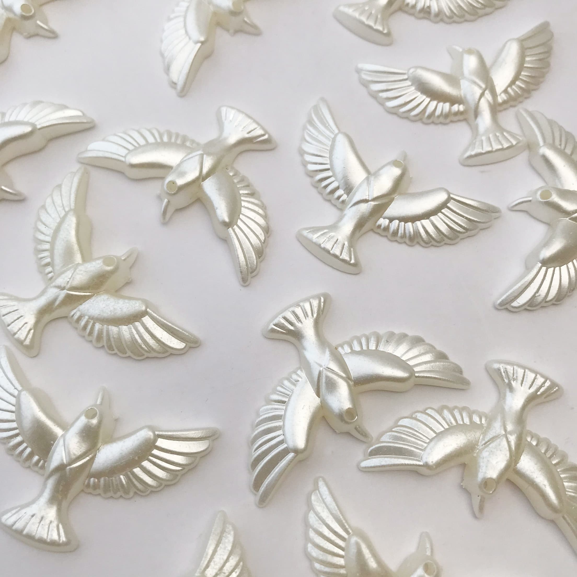 TEMU 20pcs Baroque Jewelry Additions New Ivory Retro Flying Bird Handmade Hairpin Hair Additions Clothing Material Kit