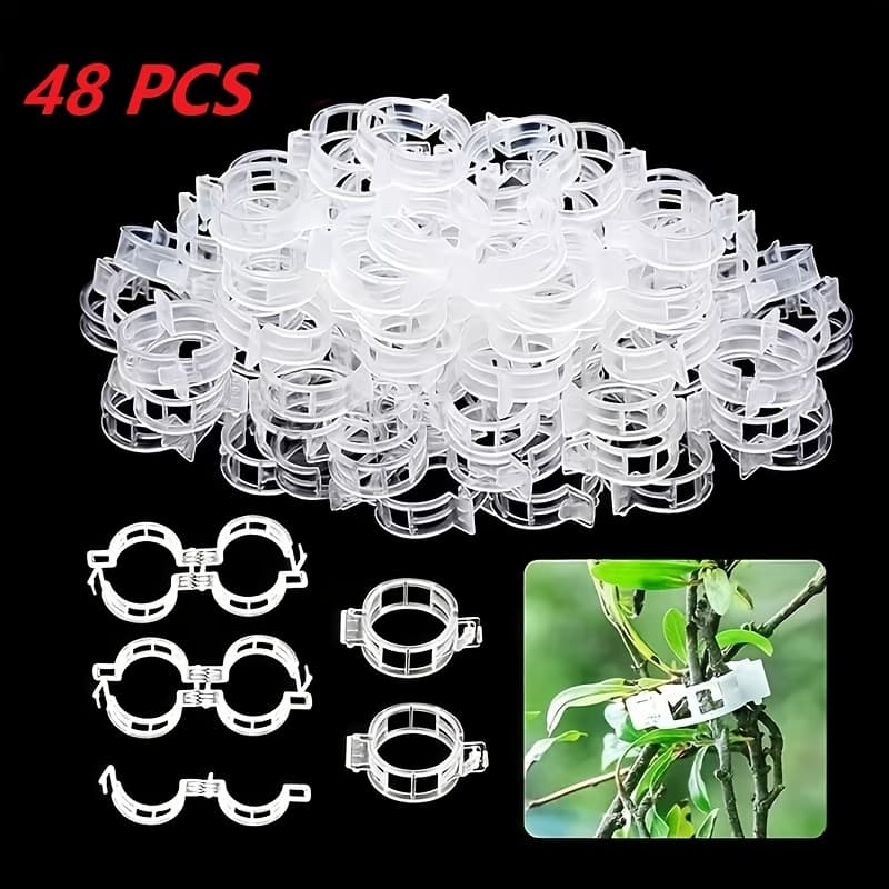 TEMU 48pcs Sturdy Plant Support Cages, Professional Climbing Trellis For Garden Vegetables, Windproof And Rainproof Plant Stakes, Secure Vine Support System For Tomato And Cucumber