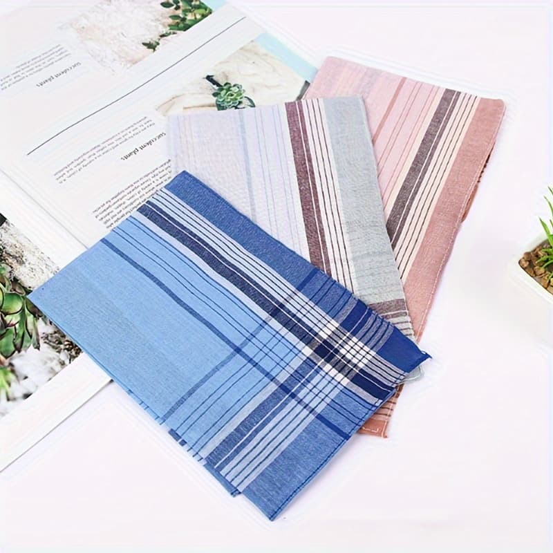 TEMU 3 Pack Men's Handkerchiefs Men's Handkerchiefs Premium Assorted Men Hankies