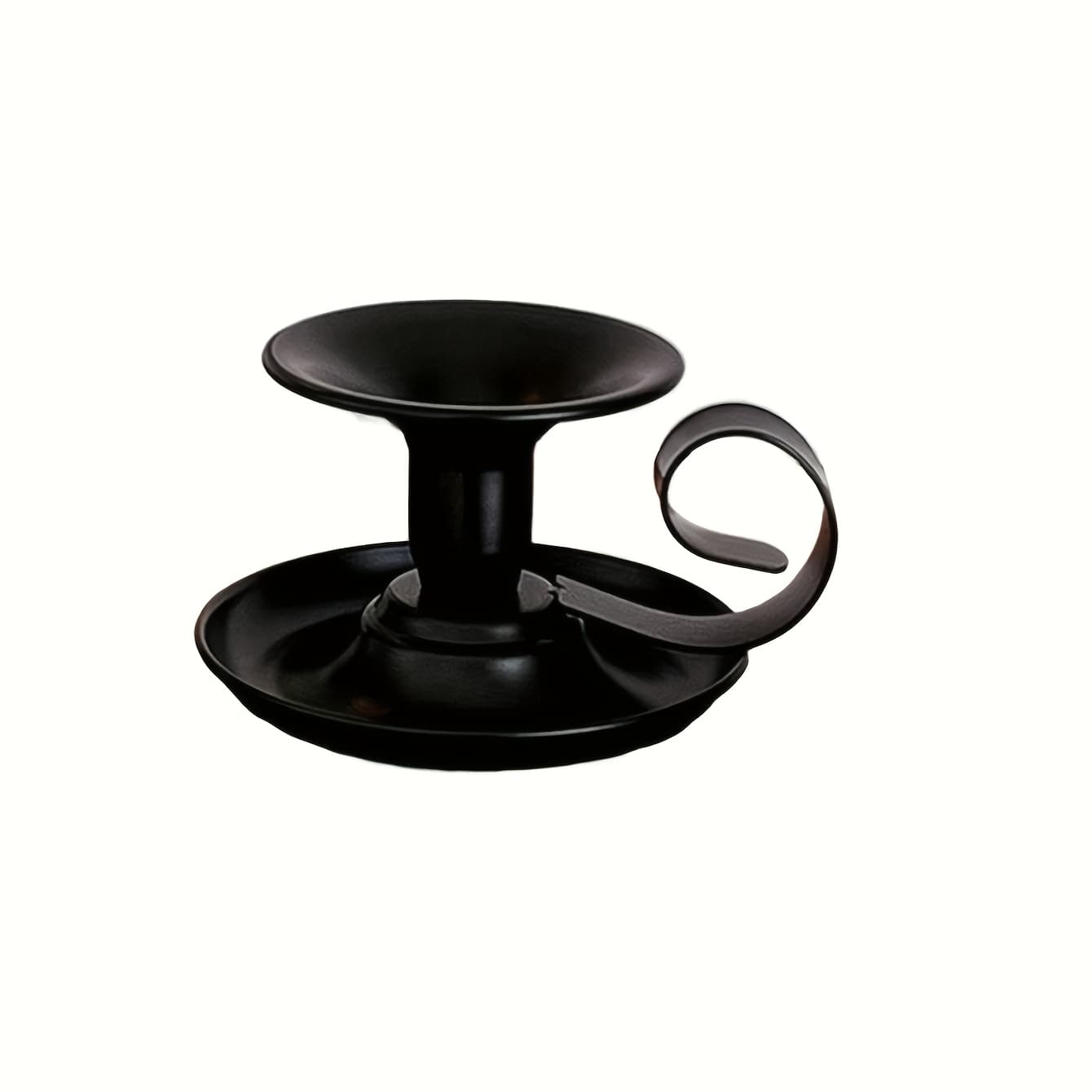 TEMU Elegant Vintage Metal Candle Holder - Single Stem, Romantic Tabletop Decor For Dining & Kitchen, Brushed Finish, Perfect For Weddings, Anniversaries, Birthdays, And Home Ambiance