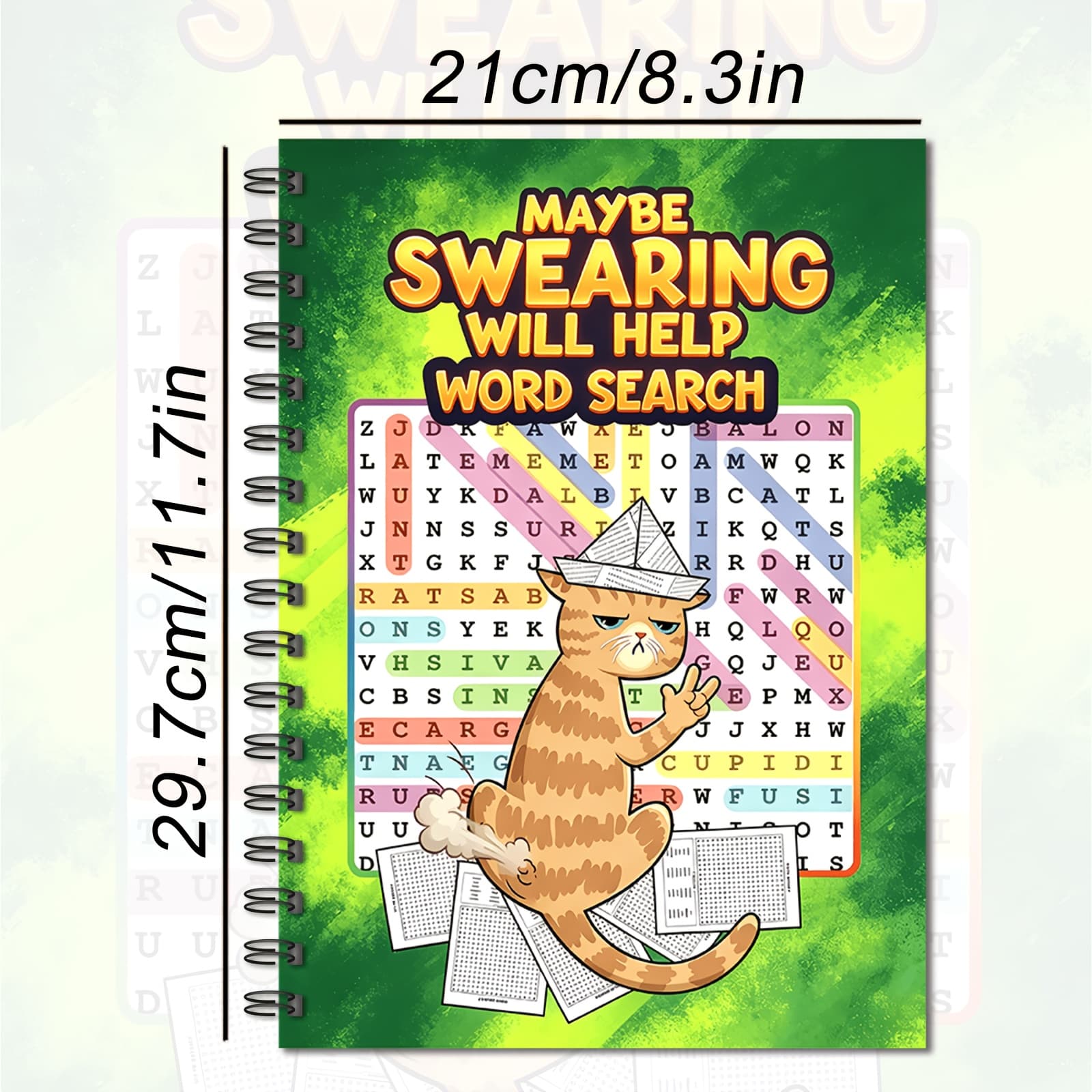 TEMU New Release: Swear English Book — Spiral-bound Edition. Featuring Large-print Text And Containing Over 550 Words, This Book Is An Tool For Stress Relief,