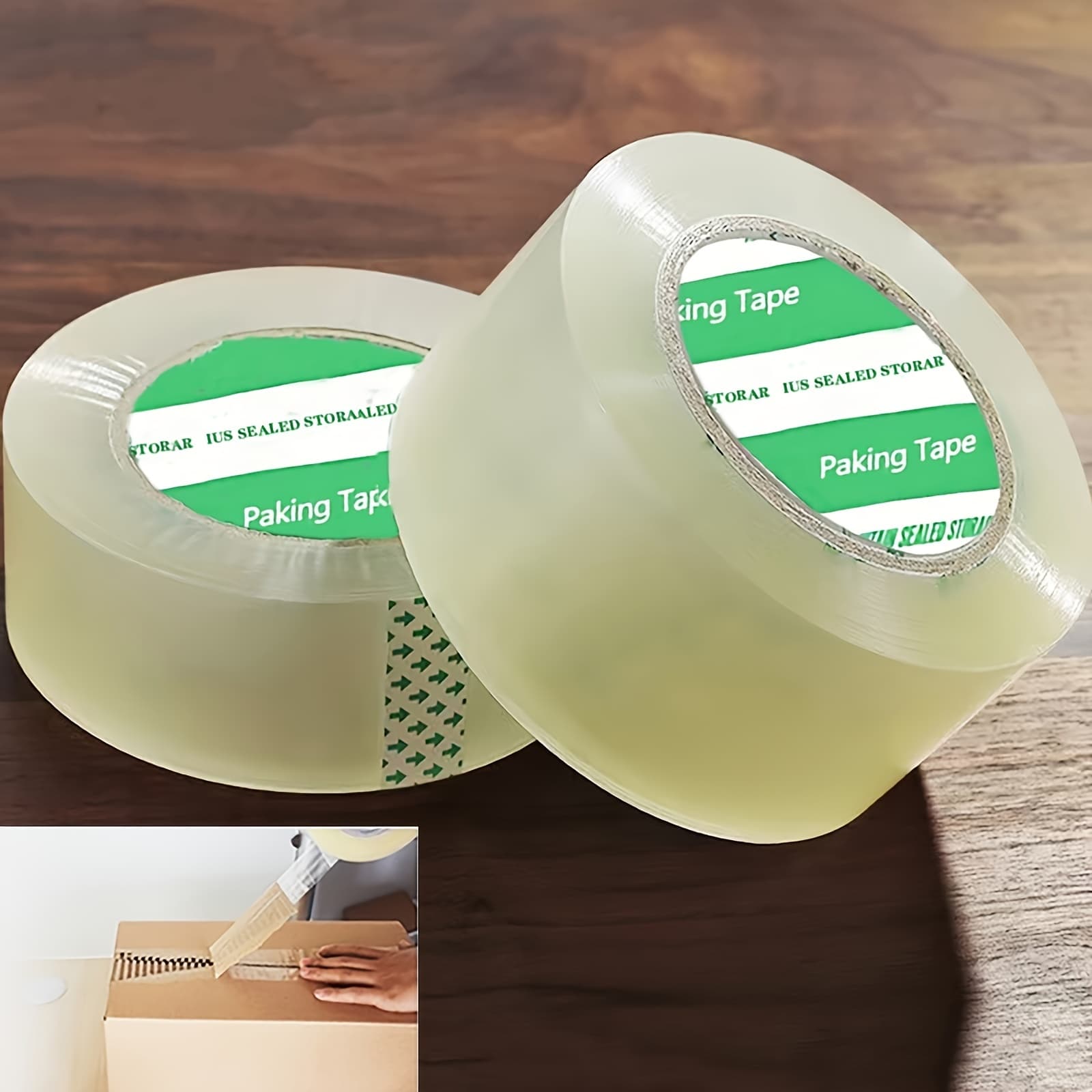 TEMU 76 Yards Of Transparent Packing Tape, Suitable For Uses , Home, And School. Comes In A Single Roll