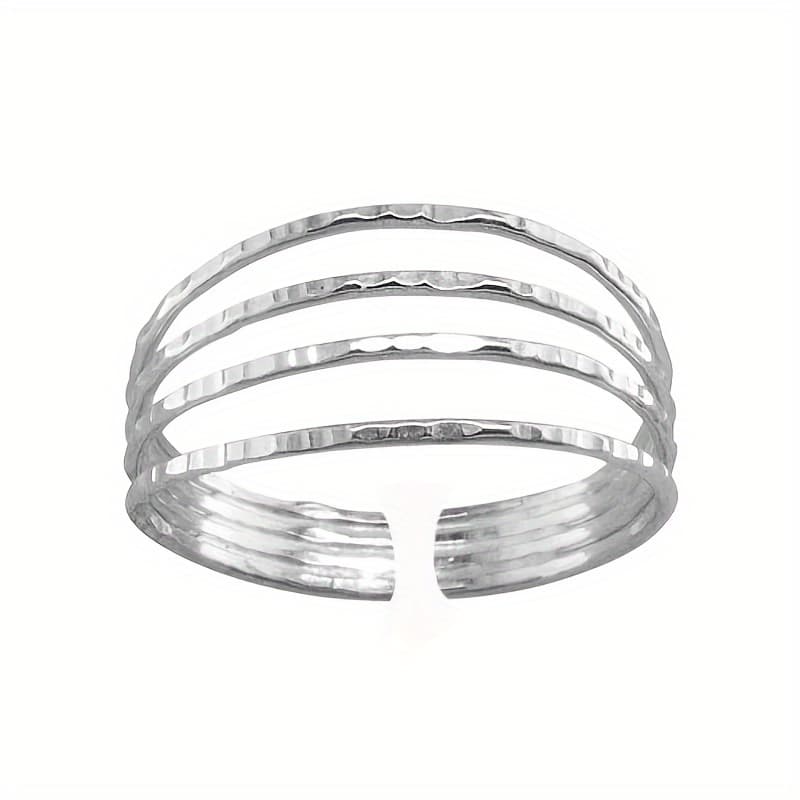 TEMU 1pc 3styles Simple Multi Layer Hollow Fashion Style Copper Multi Color Opening Adjustable Toe Ring Womens Party Birthday Vacation Gift