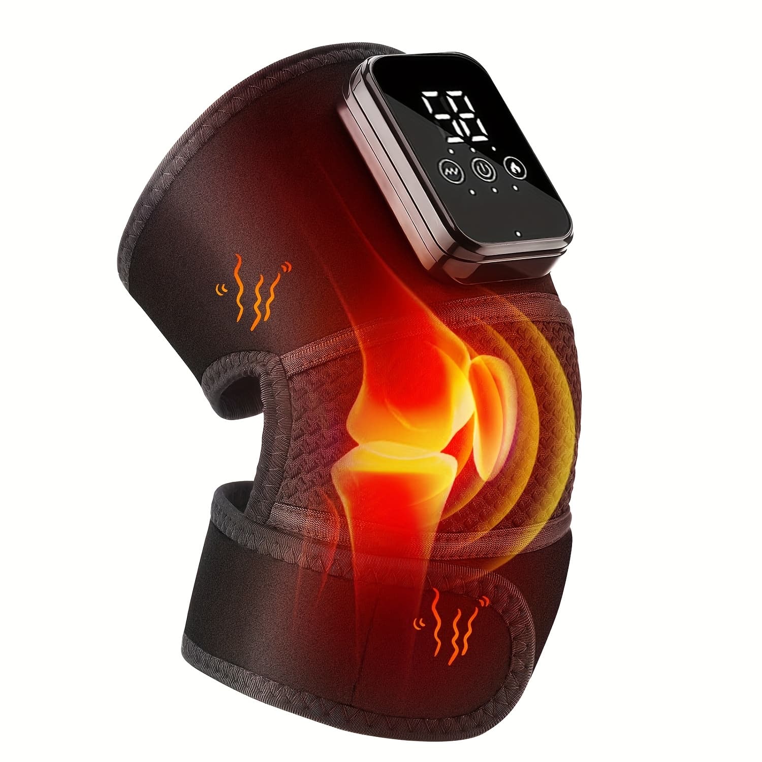 TEMU Heated Knee Massager, Wireless Design, Portable Heated Knee Pad For , 3-in-1 Shoulder And Elbow Heating Pad With Vibration, 3800mah Battery Knee Pad, For Elders