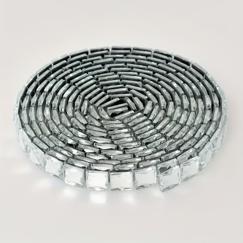 TEMU 1pc Self-adhesive Glass Strip - 3d Wire For Luggage, Makeup Box, And Indoor Decoration - 1 Roll, Back Adhesive, Handmade Crafting Supplies