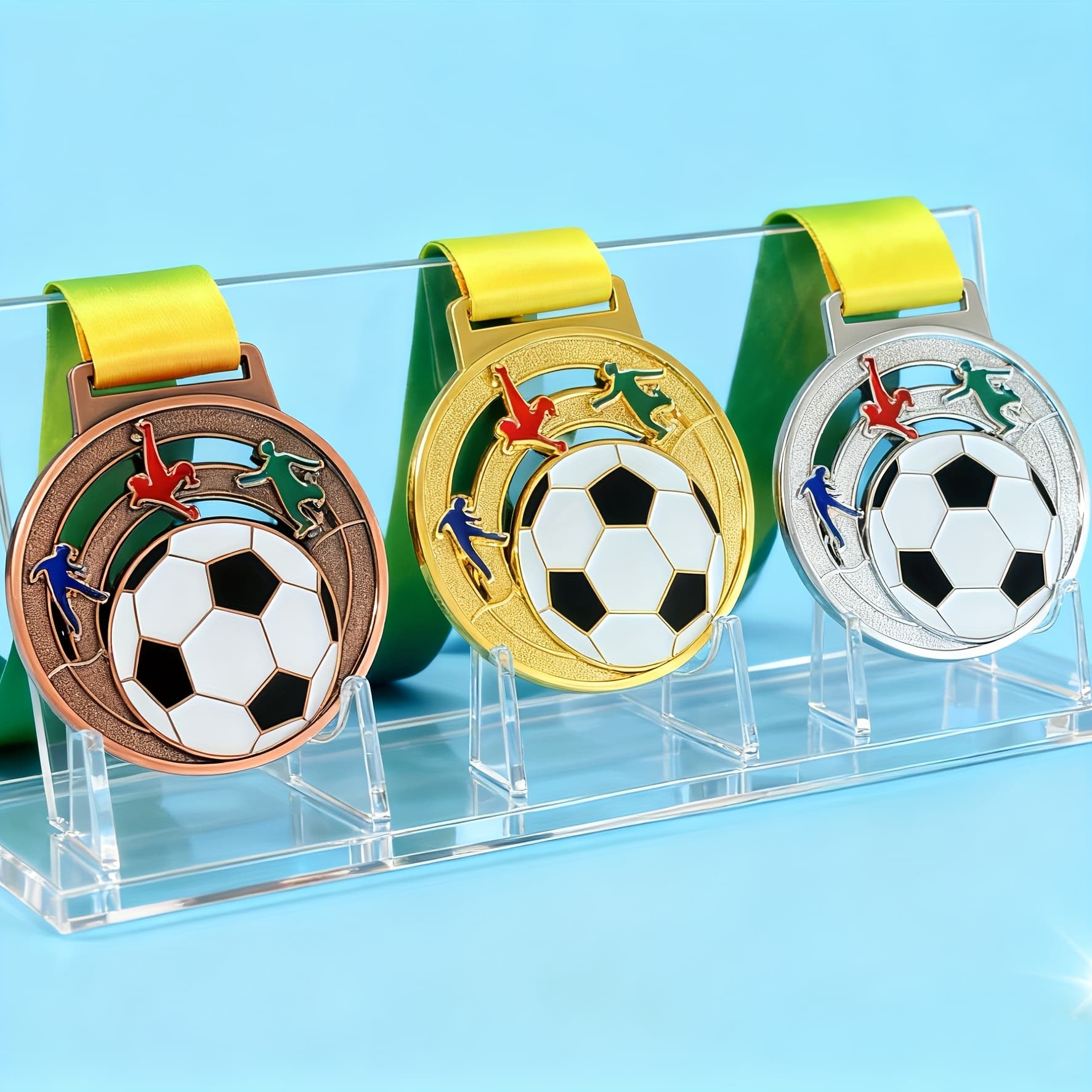 TEMU New Hollow Alloy Football Medal, Universal Sports Medal, Suitable For Football Event Awards