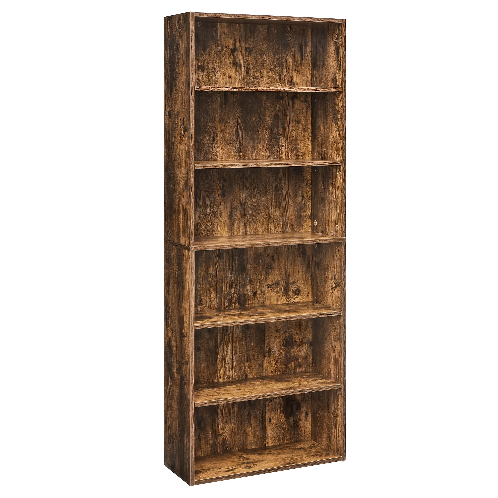 TEMU 6-tier Open Bookshelf Display - Space-saving Bookcase For Home Office & Living Room, Book Organizer With Storage, Dining Room Shelf