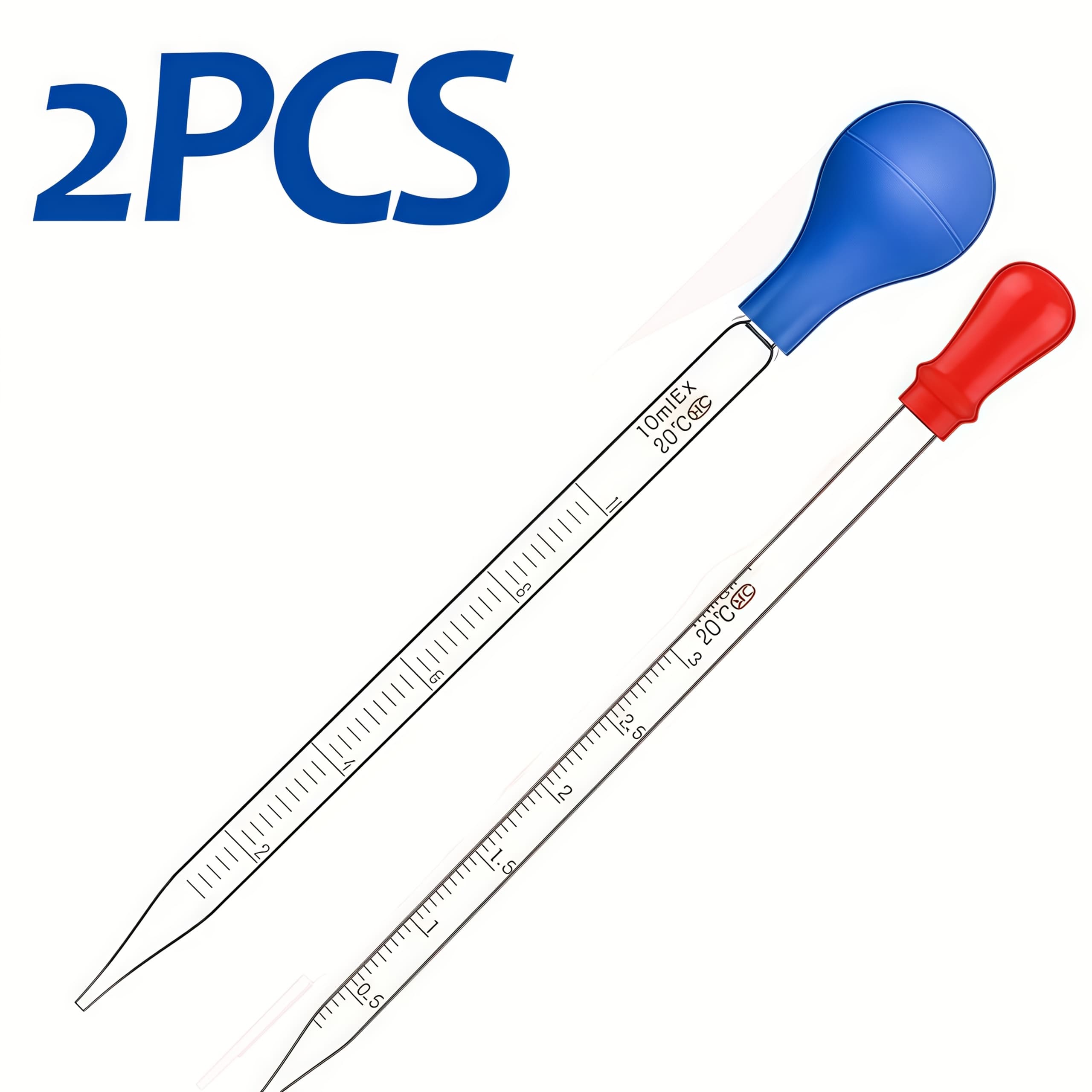 TEMU Glass Pipettes, Glass Droppers 3ml/10ml With Glass Stirring Rods, Cleaning Brushes 2pcs/4pcs