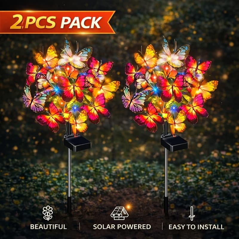 TEMU 2 Packs Of Solar Garden Lights, Suitable For Outdoor Use, Ideal For Decoration, Suitable For , Lawns And Garden Areas, For And Christmas Day
