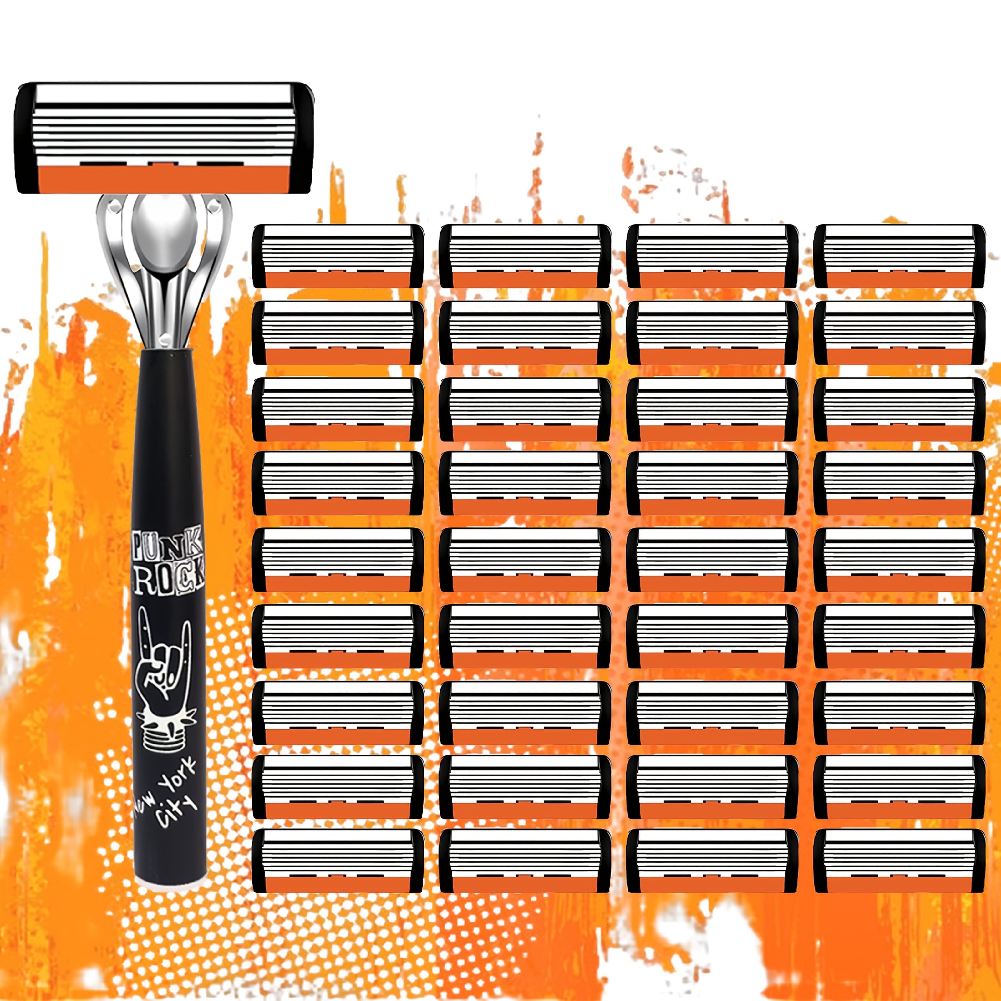TEMU A -style Razor Featuring A Six-layer Blade And An Anti-slip Handle, Ideal For Facial Cleansing And Grooming For Men. This Classic Manual Shaver Is Safe And Suitable For Men And Women