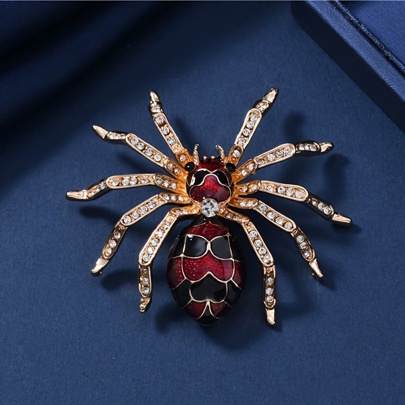 TEMU A Stylish And Unique Spider Brooch, Perfect As A New Gift. Fashionable And Suitable For Everyday Occasions, Holidays, Festivals, Marathon Days, , Halloween, Valentine's Day, , And Casual
