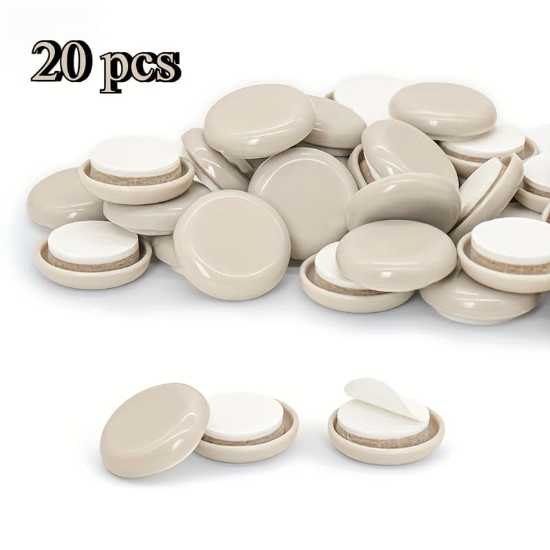 TEMU 20pcs Plastic Sliding Mat For Furniture, Adhesive Sliding Mat, Inch For Furniture Carpet, Small Size Chair Leg Floor Protector, Premium Chair Leg Floor Protector For Sliding And Protecting Floor