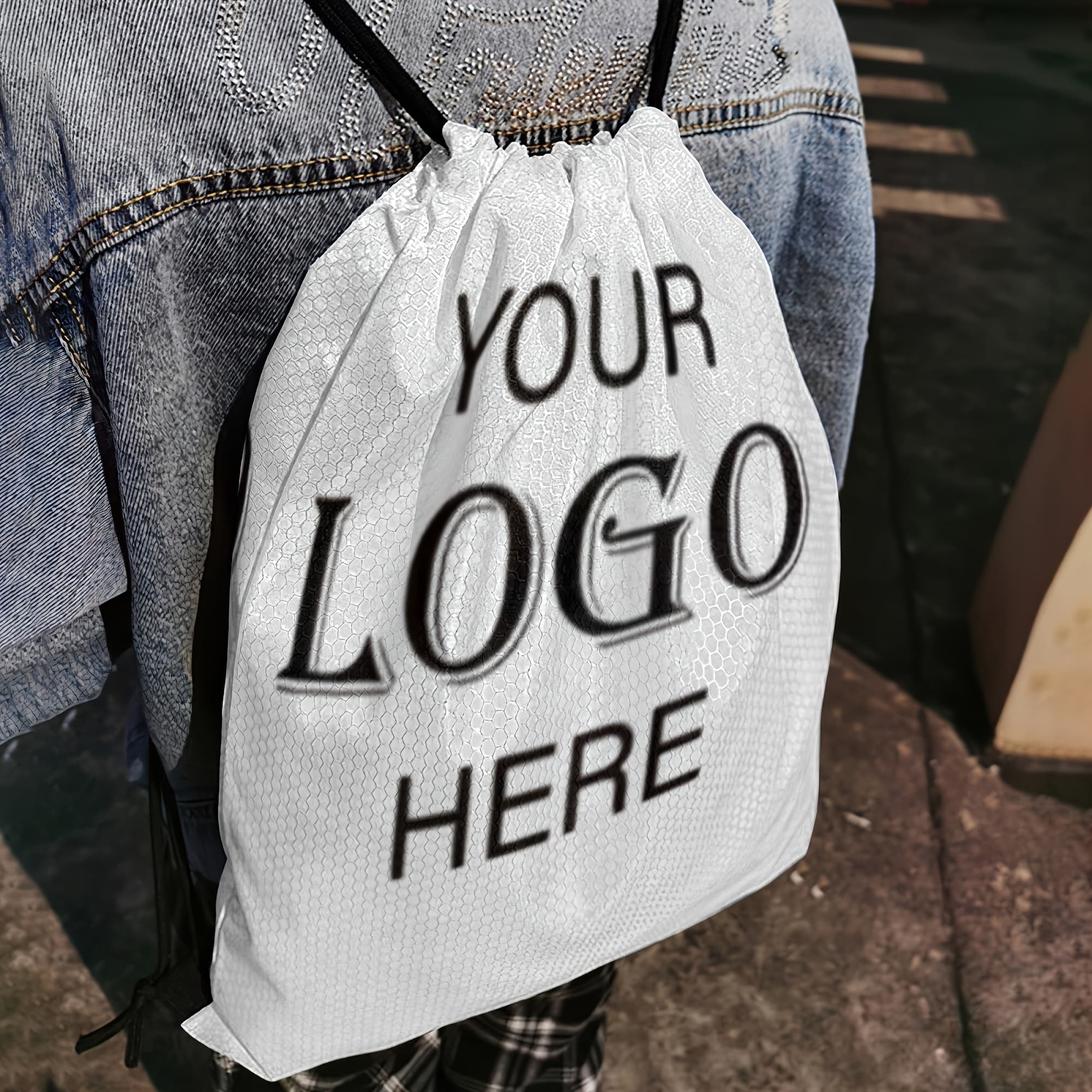 TEMU Customize Your Own Drawstring Bag, Design Your Own Photos/images/text/logos, Drawstring Swim Bag/fitness Backpack Suitable For Men And Women.