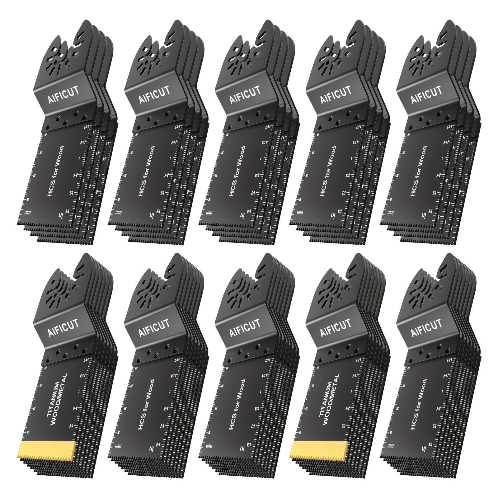 TEMU Aificut 55pcs Oscillating Saw , Universal Titanium Oscillating Tool For Wood, Plastic And Metal, Multi Tool Kits Fit Most Models