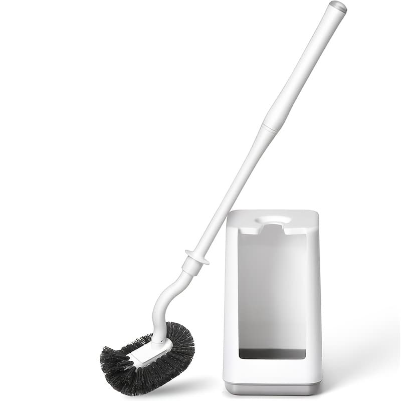 TEMU Toilet Bowl Brush And Holder Sturdy Plastic Long Handled Toilet Brushes For Bathroom With Ventilated Base Easy To Assemble For Deep Cleaning