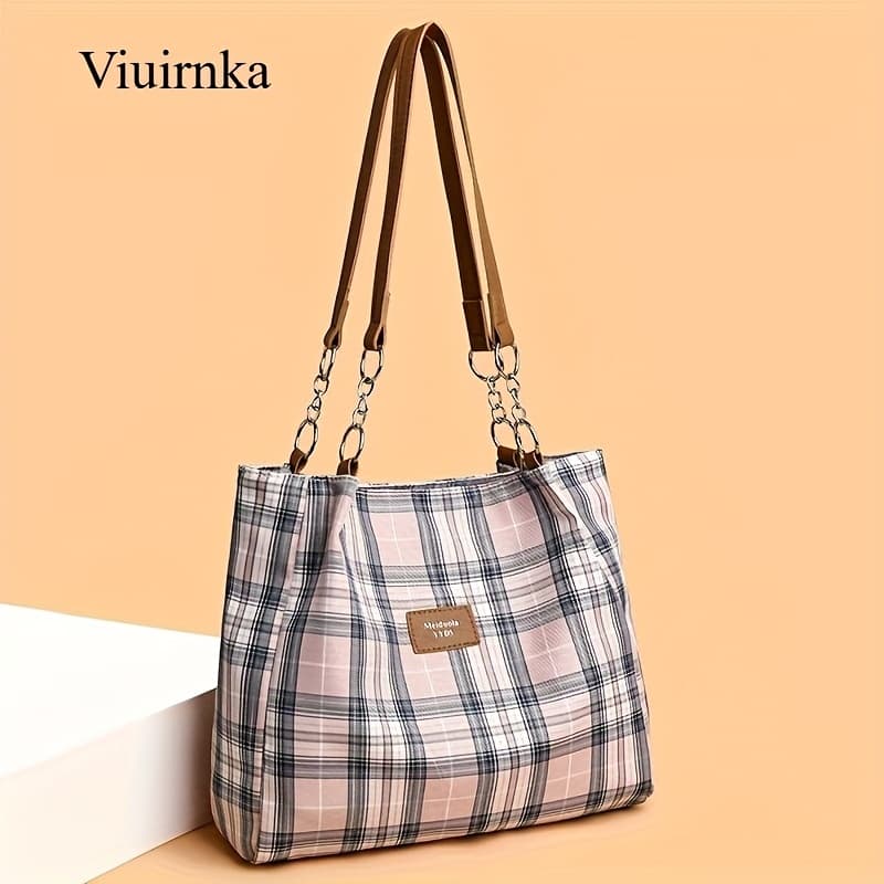 TEMU Ladies' Fashion Handbag & Oversized Tote: Spacious Work, School Shoulder Bag With Chic Style And Capacity For