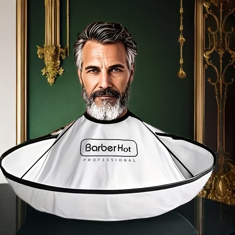 TEMU 1pc-hairdressers' Hairdressing Cape, Adjustable Neckline Hair Cutting Bib, Umbrella Shape Folding Bib, Suitable For Barbershop Or Home Hairdressing.