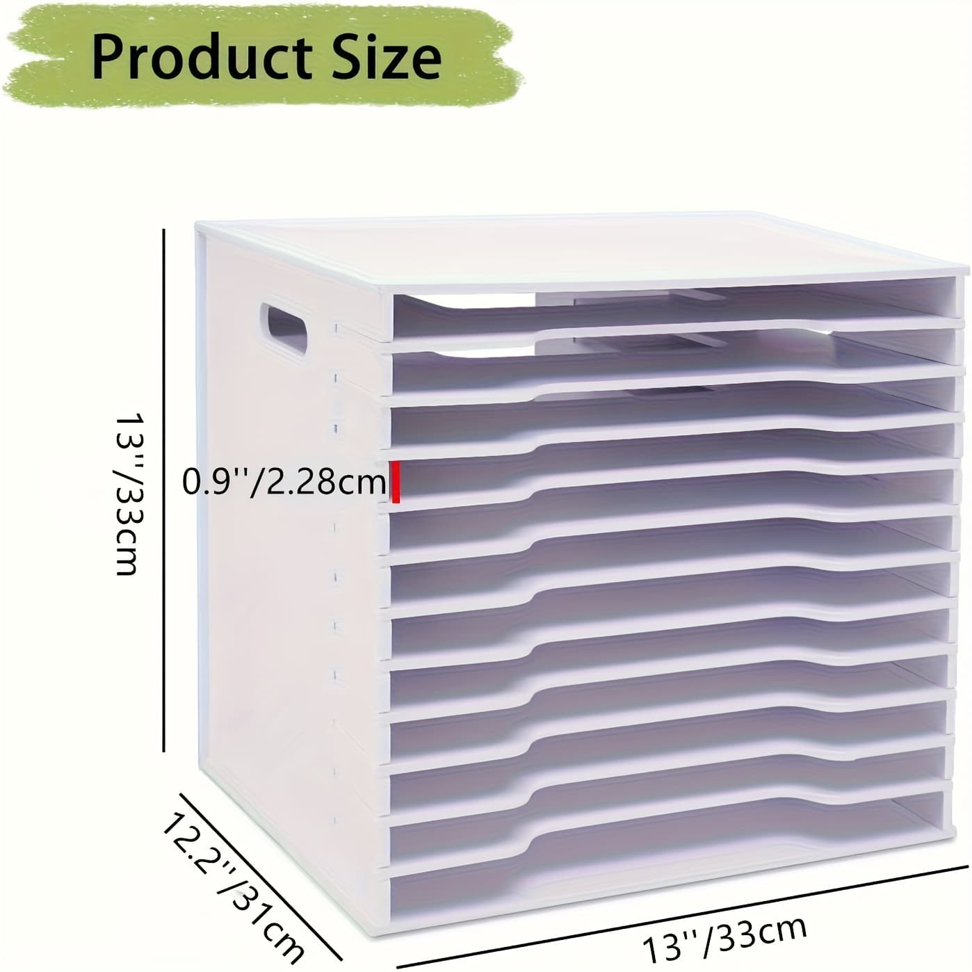 TEMU Paper Organizer, 12-tier File Sorter Storage Folder, Desktop Scrapbooking Paper Rack, Suitable For Home Office, Large/medium/small Size, Scrapbooking Storage