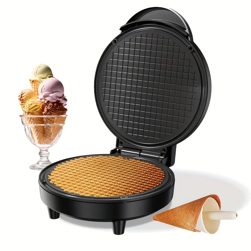 TEMU Maker Machine With Protection, 6.8"ice Cream Cone Maker, Electric Nonstick For Homemade Or Parent-child Activities, Mothers Day Gift