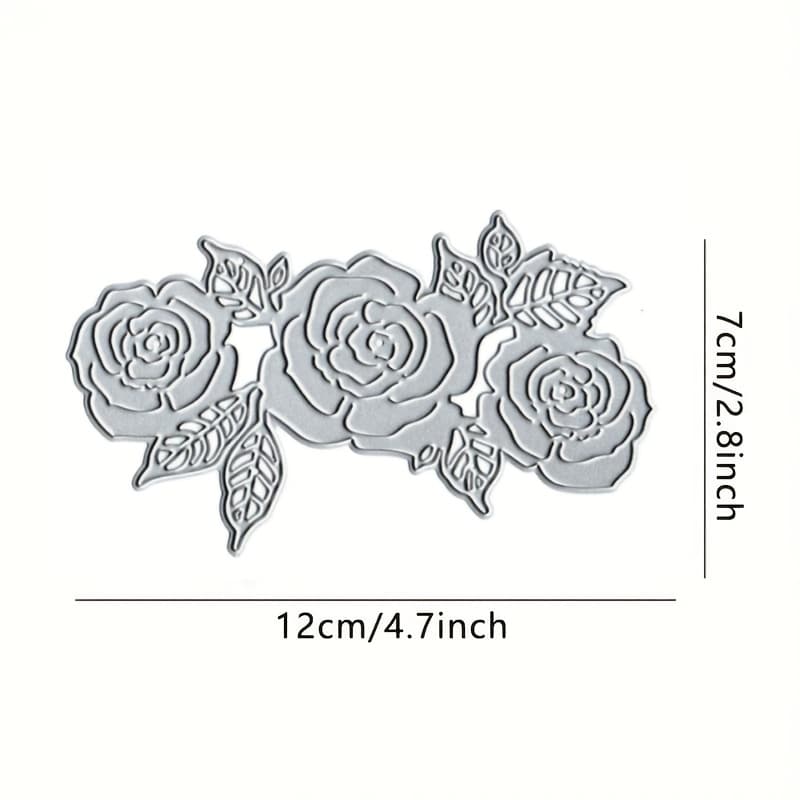 TEMU 1pc Rose Flower Cutting Die For Scrapbooking And , Embossing Paper Template, Suitable For Diy Scrapbooks, Birthday Cards, And Metal Die-cutting