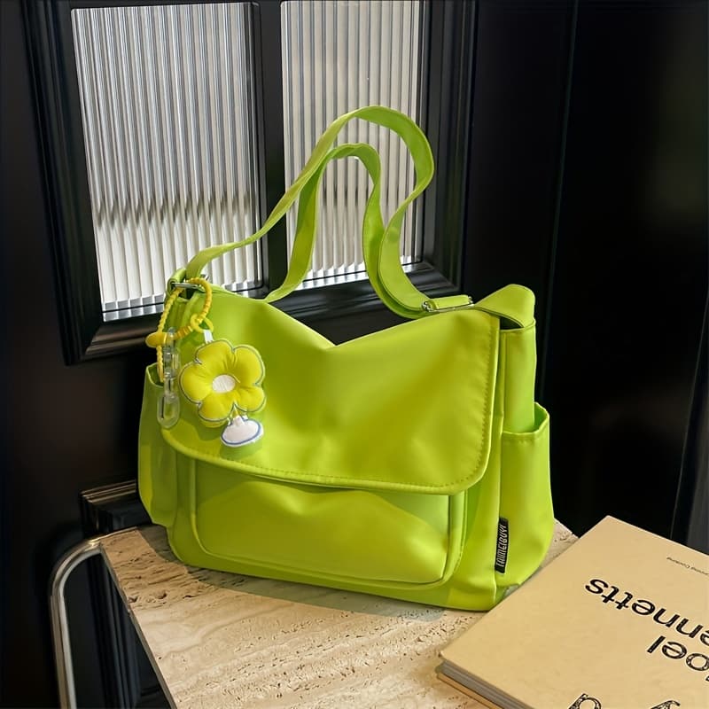 TEMU Women's School Messenger Bags For Women Crossbody Ladies Solid Large Capacity Casual Shoulder Female Bags