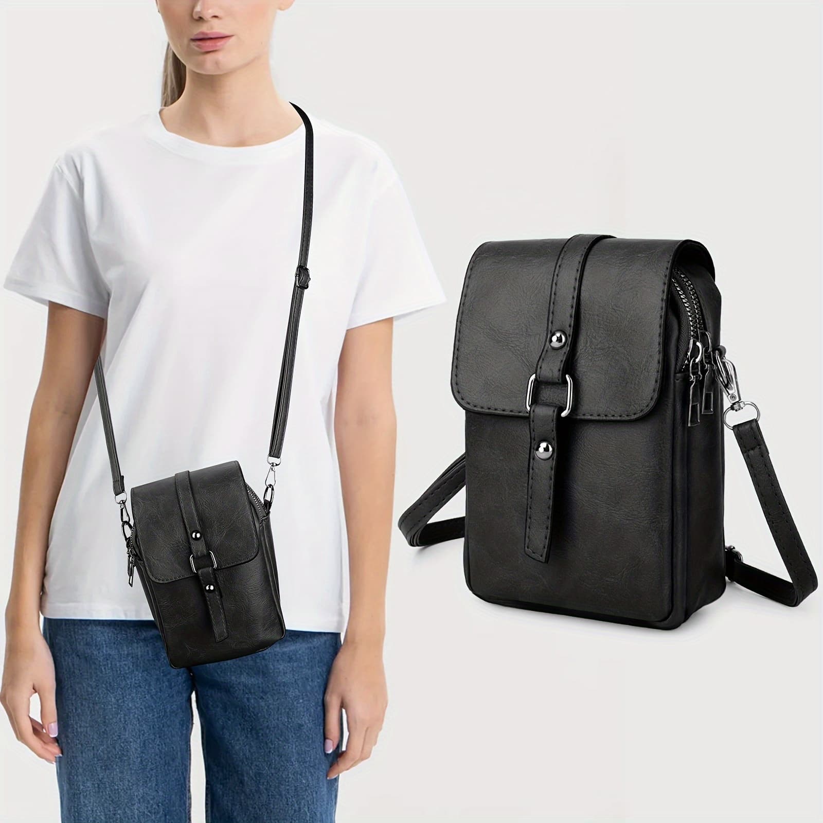 TEMU Crossbody Bag, Mini Shoulder Bag, Multifunctional Phone Pouch And Wallet Satchel For Outdoor Sports